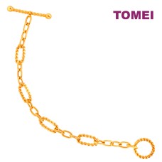 TOMEI Lusso Italia Twisted Chain Bracelet, Yellow Gold 916 (25U27-HOB0003-1C)