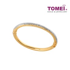 TOMEI Pizzaz with Timeless Elegance Bangle, Yellow Gold 916 (9L-BK1495-2C)