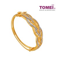 TOMEI Bangle, Yellow Gold 916 (9L-YG1357B-2C)