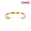 TOMEI Dual-Tone Bangle, Yellow Gold 916 (9L-YG1378B-2C)