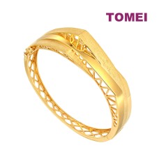 TOMEI Puteri Vogue Bangle, Yellow Gold 916 (9L-YG1438B-1C)