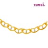 TOMEI Dual-Tone Heart Trace Bracelet, Yellow Gold 916 (9M-B6466-2C)