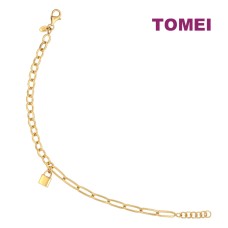 TOMEI Padlock Link Bracelet, Yellow Gold 916 (9M-BL294-1C)