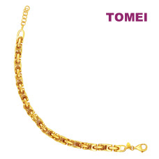TOMEI Sparkling Bracelet, Yellow Gold 916 (9M-BL315-1C)