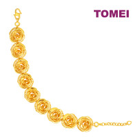 TOMEI Blooms of Beauty Bracelet, Yellow Gold 916 (9M-BR3742-L-1C)