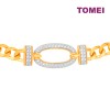 TOMEI Dual-Tone Oval Bracelet, Yellow Gold 916 (9M-YG1396B-2C)