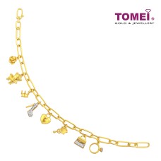 TOMEI Lady Accesorries Bracelet, Yellow Gold 916 (9M-YG1418B-2C)