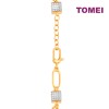 TOMEI Dual-Tone Stylish Cube Bracelet, Yellow Gold 916 (9M-YG1426B-2C)