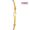 TOMEI Triple Tone Ball Bracelet, Yellow Gold 916 (BB1025-B-3C)