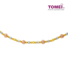 TOMEI Triple Tone Ball Bracelet, Yellow Gold 916 (BB1025-B-3C)
