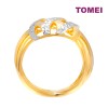 TOMEI Dual-Tone Enchanting Ring, Yellow Gold 916 (9O-R6740-2C)