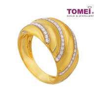 TOMEI Diamond Cut Collection Adeena Ring, Yellow Gold 916 (9O-YG0858R-2C)