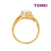 TOMEI Dual-Tone Dazzling Round Ring, Yelllow Gold 916 (9O-YG0882R-2C)