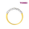 TOMEI Dual-Tone White Beads Ring, Yellow Gold 916 (9O-YG0895R-2C)