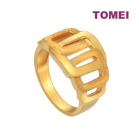 TOMEI Geometric Ring, Yellow Gold 916 (9O-YG0901R-1C)