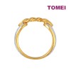 TOMEI Dual-Tone Knotted Ring, Yellow Gold 916 (9O-YG0906R-2C)