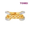 TOMEI Dual-Tone Knotted Ring, Yellow Gold 916 (9O-YG0906R-2C)