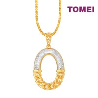 TOMEI Dual-Tone Knotted Pendant, Yellow Gold 916 (9P-YG1122P-2C)