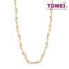 TOMEI Tri-Tone Dazzling Ball Necklace, Yellow Gold 916 (AS-N0065-3C)