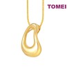 TOMEI Anastasia Sophisticated Curved Pendant, Yellow Gold 916 (AS-YG1151P-1C)