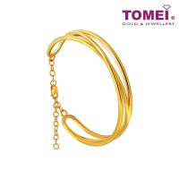 TOMEI Anastasia Bangle, Yellow Gold 916 (AS-YG1329B-1C)