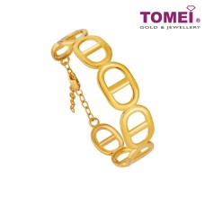 TOMEI Symbolic of 8 Bangle, Yellow Gold 916 (AS-YG1332B-1C)