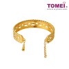 TOMEI Link Chain in Twisted Parallel Bangle, Yellow Gold 916 (AS-YG1358B-2C)