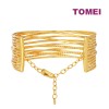 TOMEI Anastasia Dual-Tone Multilayer Bangle, Yellow Gold 916 (AS-YG1442B-2C)