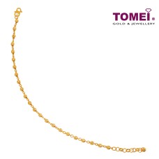 TOMEI Minimalist Bead Bracelet, Yellow Gold 916 (BB1144-1C)