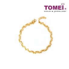 TOMEI Luminous Beads Bracelet, Yellow Gold 916 (BB1474-1C)