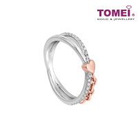 TOMEI Love Is Beautiful Collection Diamond RIng, White+Rose Gold 585 (D60070875)