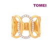 TOMEI Cutting Edge Collection limmering Ellipse Ring, Yellow Gold 916 (DC-YG0942R-2C)