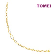 TOMEI Lusso Italia Dual-Tone Bracelet, Yellow Gold 916 (IM-B22TB0502-2C)