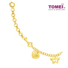 TOMEI Lusso Italia Key to Love and Freedom Bracelet, Yellow Gold 916 (IM-B22WA0513-1C)
