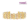 TOMEI Lusso Italia Tri-Tone Layered Bracelet, Yellow Gold 916 (IM-ORI1208-3C)