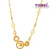 TOMEI Lusso Italia Circle Loop and Beads Necklace, Yellow Gold 916 (IN-F037CH-1C)