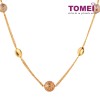 TOMEI Lusso Italia Trio-Tone Long Necklace, Yellow Gold 916 (IN-K436CH-3C)