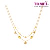 TOMEI Italy 2-Rows Ball Necklace, Yellow Gold 916 (IN-K447CL-RC)