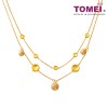 TOMEI Italy 2-Rows Ball Necklace, Yellow Gold 916 (IN-K447CL-RC)