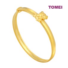 TOMEI KIds Leisurely Bear Bangle, Yellow Gold 916 (TZ-VGN0781-1C)