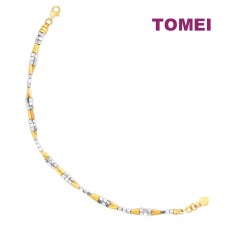 TOMEI Lusso Italia Twist Bracelet, Yellow Gold 916 (VX3DCBCB20487-2C)