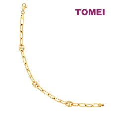 TOMEI Lusso Italia Joint Bracelet, Yellow Gold 916 (VX3HOB12468-FU)