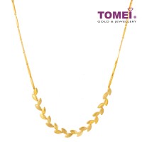 TOMEI Leaf Necklace, Yellow Gold 916 (WS-YG1431N-1C)