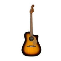 Fender California Redondo Player Dreadnought Acoustic Guitar, Walnut FB, Sunburst