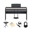 Yamaha P-125 88-key Weighted Action Digital Piano - Black, Bundle 